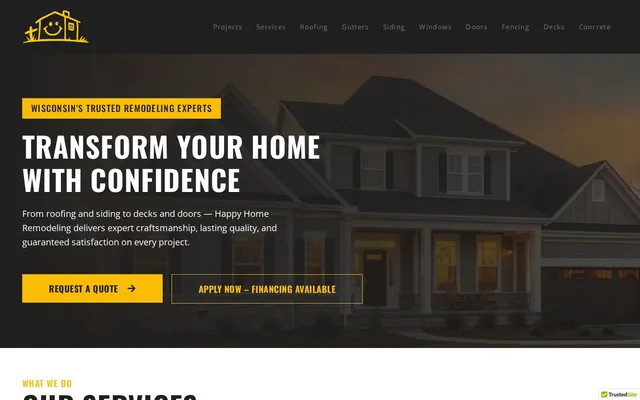 Vista previa del sitio web de Fox Valley Exteriors